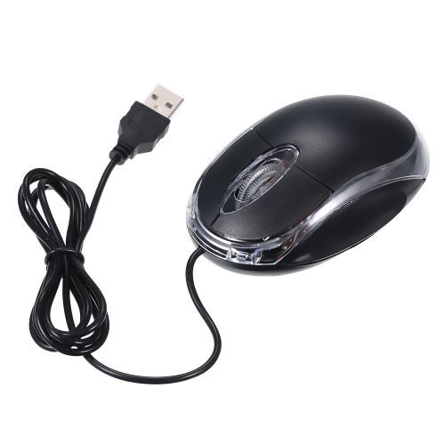 Optical Mini Portable Mobile Mouse with USB Port 3 Buttons for PC Laptop Desktop Fit for Left/Right Hand