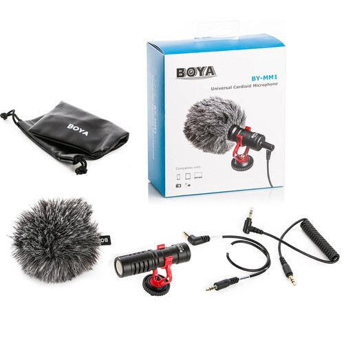 BOYA MM1 Microphone Vlogging & YouTube Video Microphone For Smartphone, PC DSLR