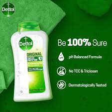 Dettol Antibacterial Body Wash Loofah Free Shower Gel Original Pine Fragrance with Trusted Protection 250ml, 2 image
