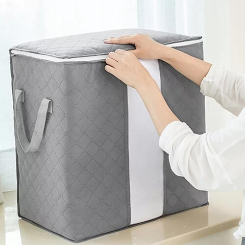 Portable Storage Bag Organizer Cloth Storage Box Bamboo Clothing Store Bag