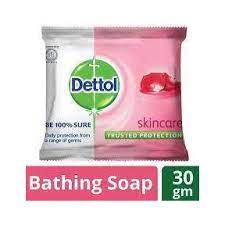 Dettol Soap Skincare 30gm Bathing Bar, Soap with Moisturizers