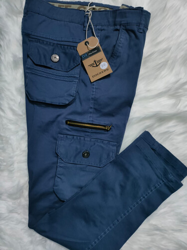 Men's 6 Pocket Cargo Mobile Pant (Blue), Size: 28