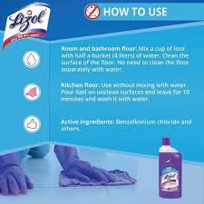 Lizol Disinfectant Floor & Surface Cleaner 500ml Lavender, Kills 99.9% Germs, 3 image