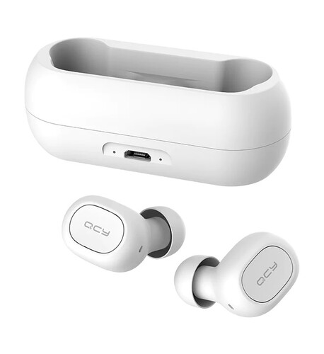 QCY T1C Bluetooth 5.0 Wireless Earphones, Color: White