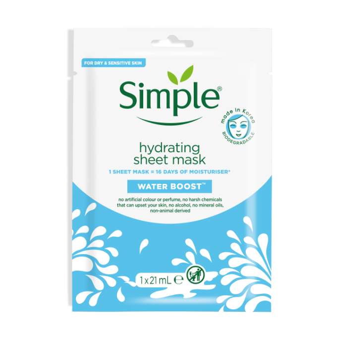Simple Water Boost Hydrating Sheet Mask 23ml