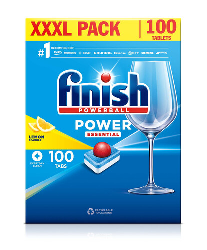 Finish Powerball All In One Deep Clean Dishwasher Lemon Sparkle - 100 Tablets