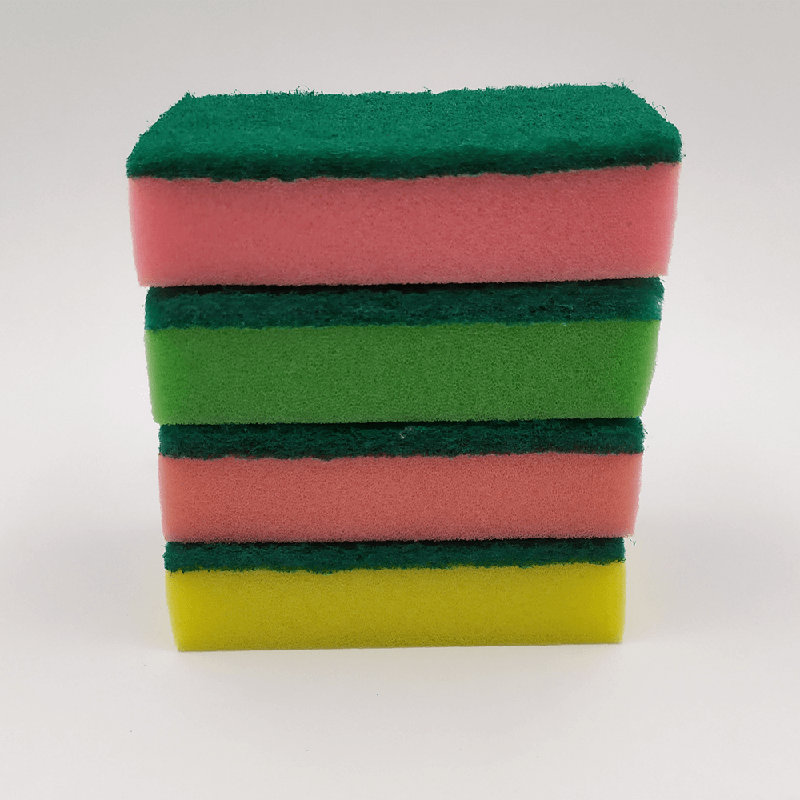 Colorful Sponge Scouring Pad  ( Big) 6pcs, 4 image
