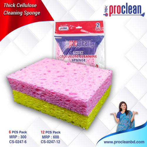 Thick Cellulose Cleaning Sponge 2pcs