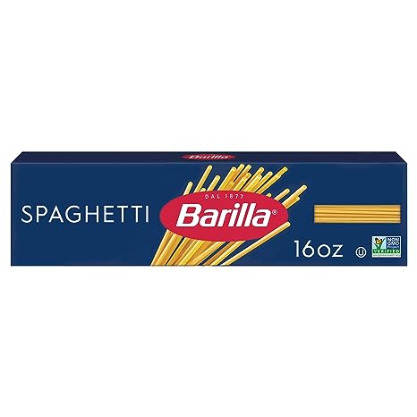 Barilla Spaghetti Pasta, 16 oz. Non-GMO Pasta Made with Durum Wheat Semolina - Kosher Certified Pasta
