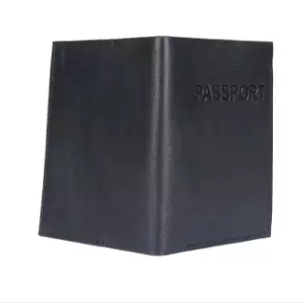 Genuine Leather Passport Cover With Card Slot - Black, 2 image