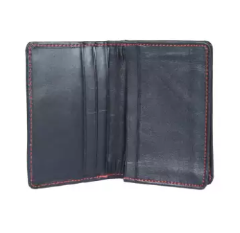Card Holder with Mini Wallet-Black & Red, 2 image