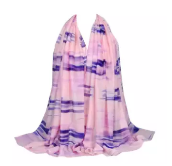 Fashion Women Color Stripe Soft Wrap Scarf Ladies Shawl Paris Yarn Scarves, 2 image