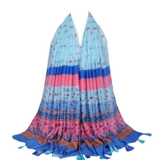 Fashion Women Stripe Tassels Long Soft Wrap Shawl Paris Yarn Scarf Scarves, 2 image