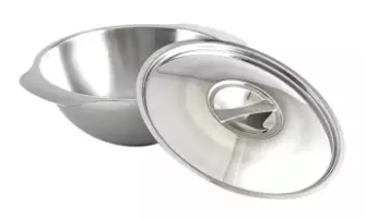 Stainless Steel Soup Bowl with SS Lid - 20cm - Silver, 3 image