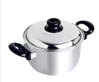 Stainless Steel Sauce Pan with SS Lid and Bakelite Handle - 6.2 LTR.-24cm- Silver, 2 image