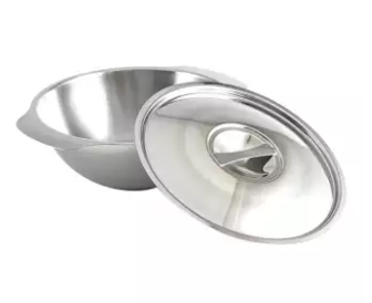 Stainless Steel Soup Bowl with SS Lid - 12cm - Silver, 2 image