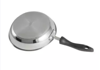 Stainless Steel Frying Pan with SS Lid and Bakelite Handle - 24cm - Silver, 2 image