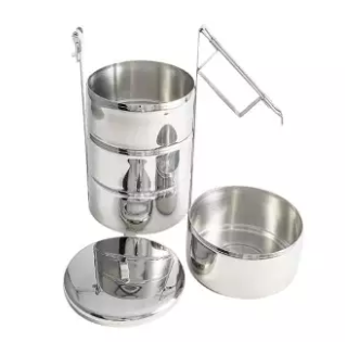 Stainless Steel Food Carrier - 14 cm-4Bowl - Silver, 3 image