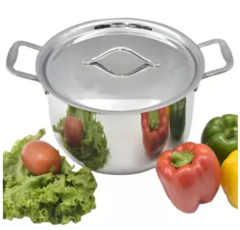 Stainless Steel Queen Sauce Pot with SS Lid and Handle - 20cm - Silver, 3 image
