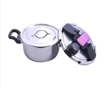 Stainless Steel Pressure Cooker - 22 cm-5Ltr - Silver, 3 image
