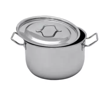 Stainless Steel Induction Sauce Pot with SS Lid and Handle - 26cm - Silver