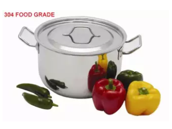Stainless Steel Induction Sauce Pot with SS Lid and Handle - 26cm - Silver, 3 image