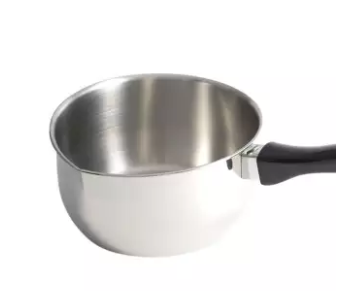 Stainless Steel Milk Pan with Bakelite Long Handle - 18cm - Silver, 3 image