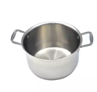 Stainless Steel Queen Sauce Pot with SS Lid and Handle - 18cm - Silver, 2 image