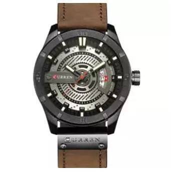 Curren 8301 - Chocolate Leather Analog Watch for Men, 3 image