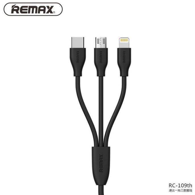 REMAX RC-109th SUDA 3 in 1 Phone Fast Charging Data Cable