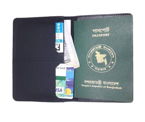 Genuine Leather Passport Holder  Credit Card Holder Wallet