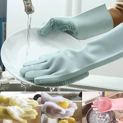High Quality Silicone Dish Washing Hand Gloves-Multicolor