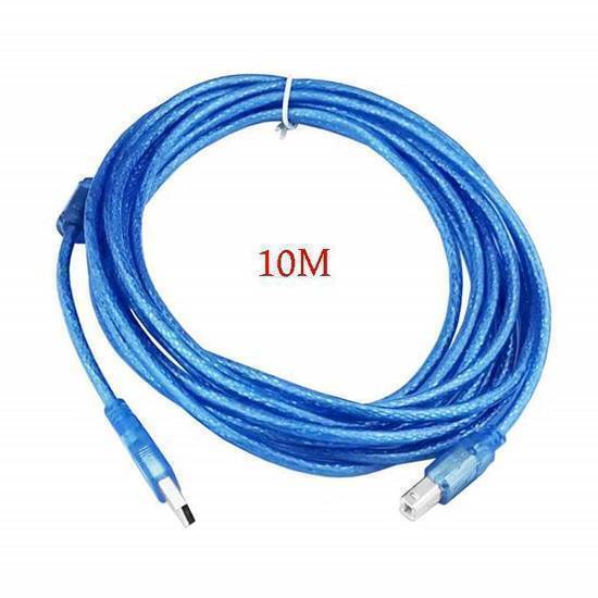 USB Printer Extension Cable 10M - Blue or Black