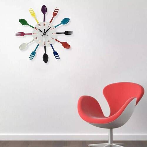 Designer Spoon & Fork Wall Clock, 3 image