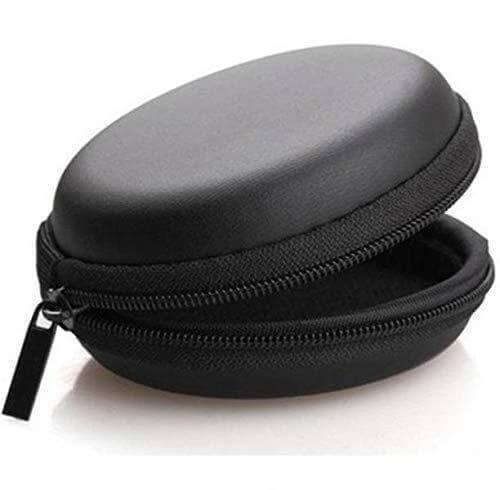 Black Earphone Pouch Multi Purpose Pocket Storage Case for Earphone