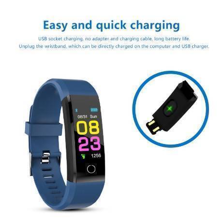 Smart Watch 115 Plus Fitness Tracker Blood Pressure Bluetooth Wristband Bracelet Heart Rate Monitor Smart Band, 2 image