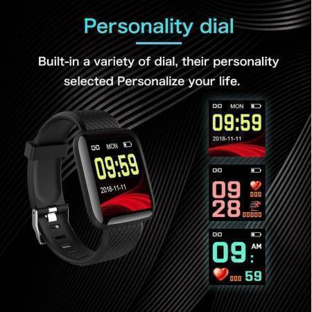 116 Plus Smart Watch Blood Pressure Heart Rate Monitor Waterproof Fitness Tracker Watch Smart Band, 4 image