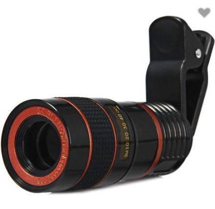 Avenue 8x Zoom Lens Telescope Universal Camera Lens - Black