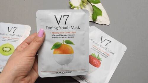 Bioaqua V7 Toning Youth Facial Fruit Mask, 4 image