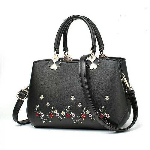 Black PU Leather Hand Bag For Women
