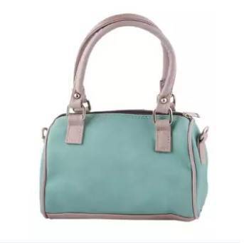 Leather Casual Hand Bag For Women - Cadet Blue, 2 image