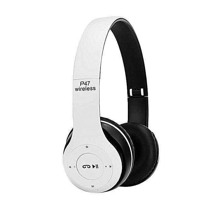P47 - Wireless Bluetooth Headphone - White, 2 image