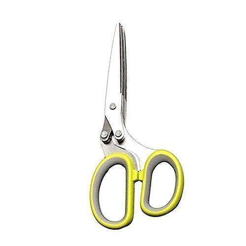 5 Layers Kitchen Scissors - Silver and Olive