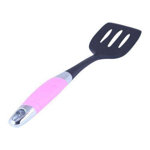 Silicone Heavy Duty Non Stick Spoon - Black and Pink