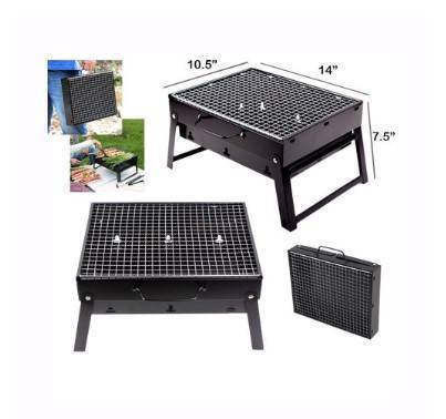 Portable BBQ Charcoal Grill Stand Black