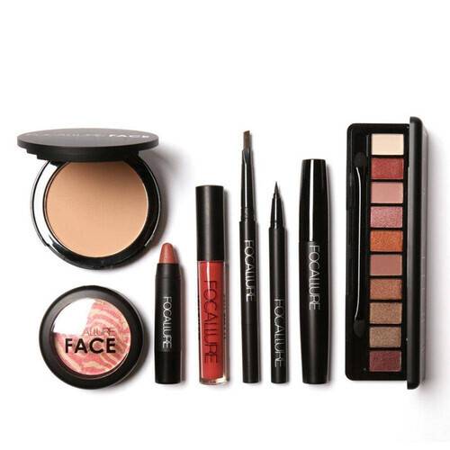 8Pcs Eye Shadow Lipstick Blusher Eyeliner Mascara