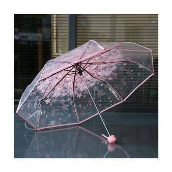 Korean Folding Clear Transparent Umbrella