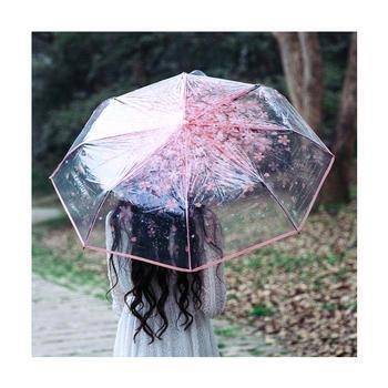 Korean Transparent Umbrella - Pink