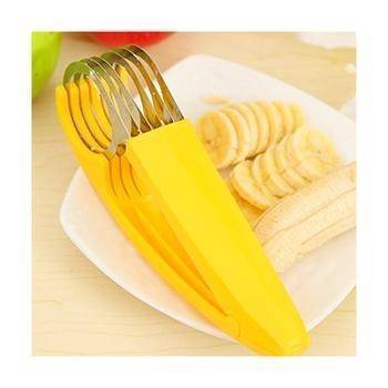 Banana Slicer - Chopper Fruit Cutter - (Yellow)