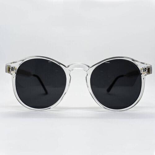 Crystal White Trendy Sunglasses With Box